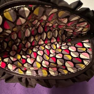 Large Black Vera Bradley Cosmetic Bag